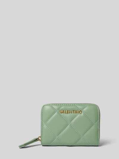 VALENTINO BAGS Portemonnee met labelapplicatie, model 'OCARINA' Lichtgroen - 1