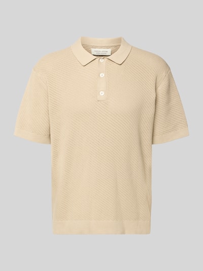 Casual Friday Regular Fit Poloshirt mit Label-Detail Modell 'ISAKSSON' Beige 2