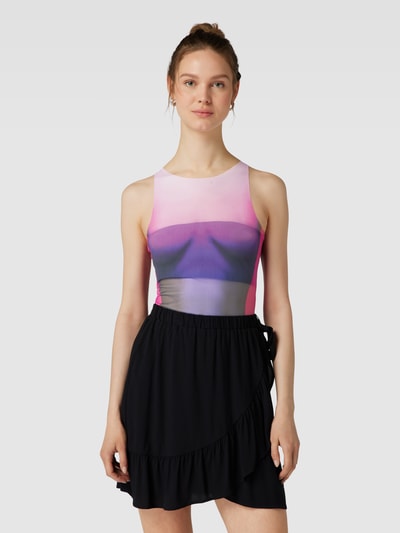 RE-EDITION : MESH TANKTOP SHORT DRESS PRINTED 