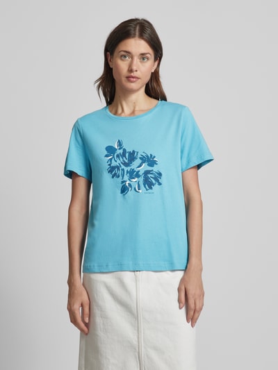 Tom Tailor T-Shirt mit floralem Print Petrol 4