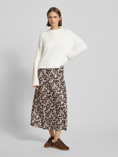 Hugo Blue Sweter z dzianiny o kroju regular fit z wyhaftowanym logo model ‘SFURRYNA’ Biały 1