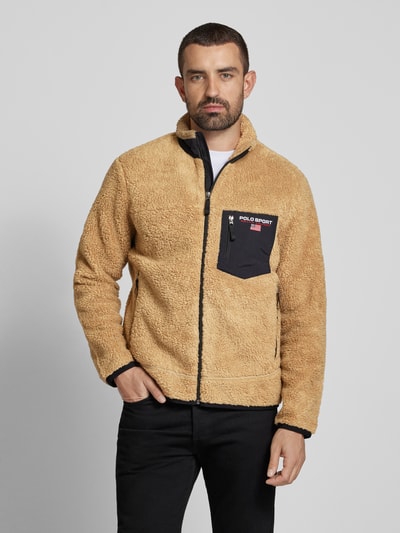 Polo Sport Sweatjacke aus Teddyfell Khaki 4