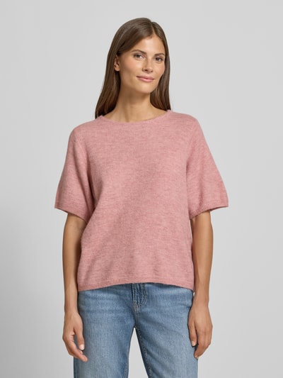ICHI Gebreide pullover met ronde hals, model 'KAMARA' Rosé - 4