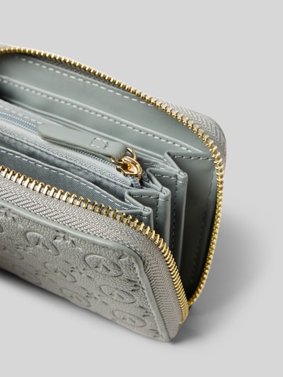 VALENTINO BAGS Portemonnee met all-over reliëflogo, model 'Samba' Lichtgrijs - 3