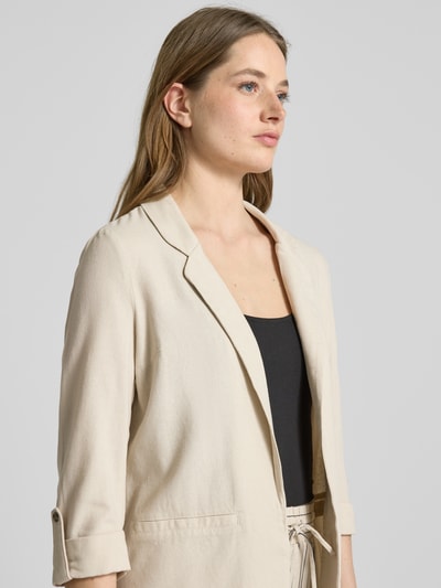 Vero Moda Loose Fit Kurzblazer aus Viskose-Leinen-Mix Modell 'JESMILO' Sand 3