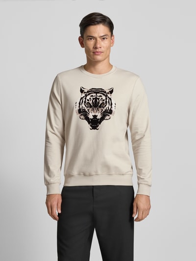 Antony Morato Regular fit sweatshirt met dierenprint Offwhite - 4