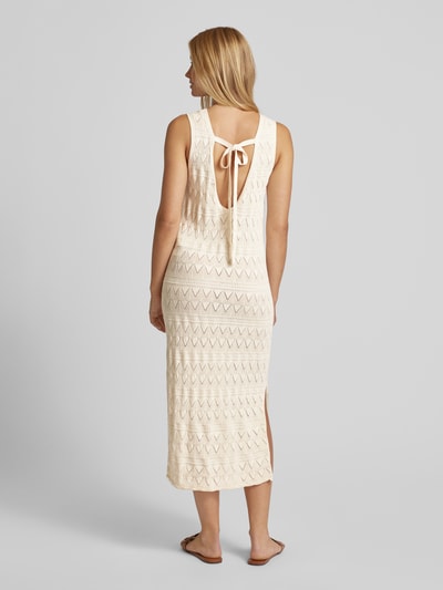 Vero Moda Strickkleid mit Lochmuster Modell 'BALI' Beige 5