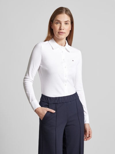 Tommy Hilfiger Slim Fit Hemdbluse im langärmeligen Design Modell '1985' Weiss 4