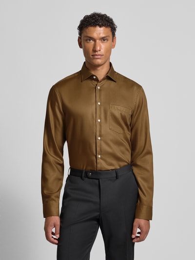 SEIDENSTICKER REGULAR FIT Regular Fit Business-Hemd mit Knopfleiste Beige 4