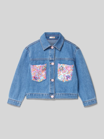 BILLIEBLUSH Jeansjacke mit Paillettenbesatz Blau 1