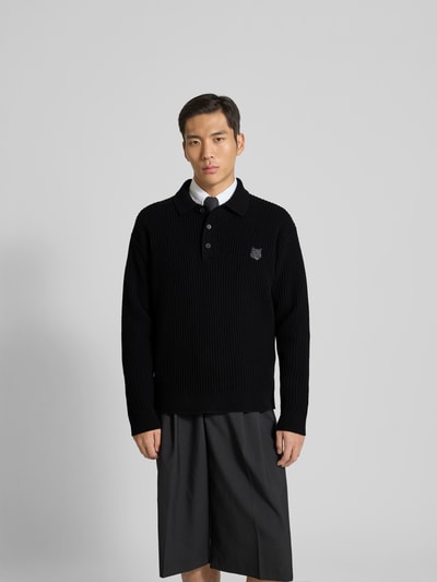MAISON KITSUNÉ Wollpullover aus reiner Wolle Black 4