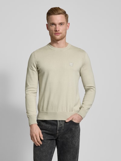 BOSS Orange Strickpullover mit  Kaschmir-Anteil Modell 'Kanovano' Beige 4