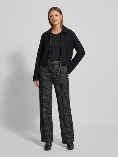 MAC Wide leg broek met elastische band, model 'Chiara' Donkergrijs - 1