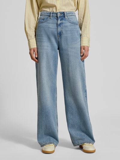 Jake*s Casual Wide Fit Jeans im 5-Pocket-Design Hellblau Melange 4