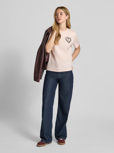 Scotch & Soda T-shirt met labelprint Beige - 1