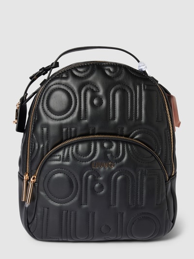 Liu Jo White Rucksack mit Label-Applikation Modell 'MANHATTEN' Black 1