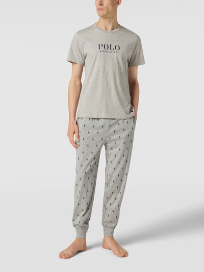 Polo Ralph Lauren Underwear T-Shirt mit Label-Print Modell 'LIQUID' Mittelgrau Melange 1