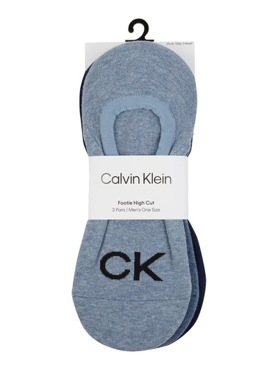 CK Calvin Klein Skarpetki stopki niskie w zestawie 3 szt. Jeansowy niebieski 2