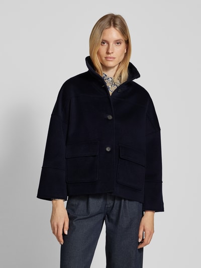 Gant Cropped Jacke mit Stehkragen Dunkelblau 4