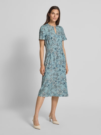 Jake*s Collection Midi-jurk met 1/2-mouwen en druppelvormige hals IJsblauw - 4