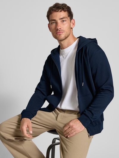 Tom Tailor Denim Regular Fit Sweatjacke aus Baumwoll-Mix Dunkelblau 3