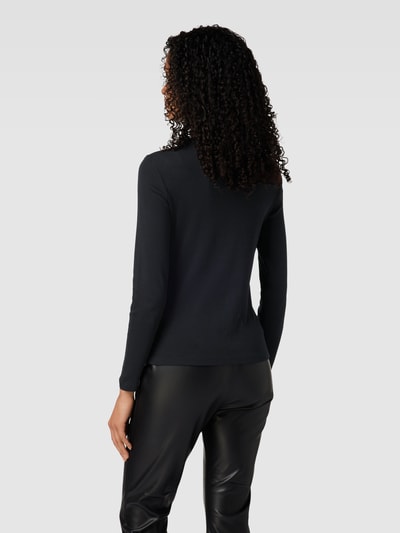 Montego Longsleeve mit geripptem Rundhalsausschnitt Black 5