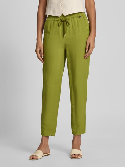 Marc Cain Tapered fit stoffen broek met tunnelkoord Groen - 4