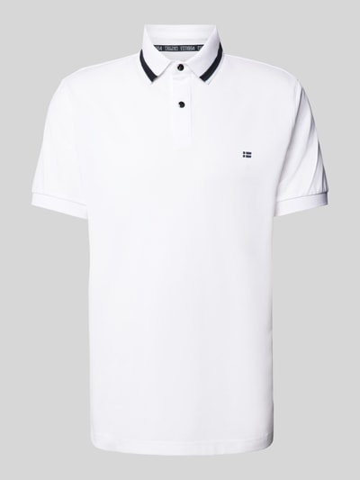 Christian Berg Men Regular Fit Poloshirt mit Logo-Print Weiss 2