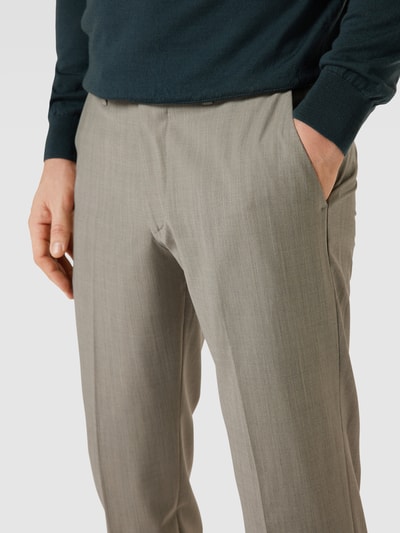 Drykorn Stoffen broek met persplooien, model 'PIET' Lichtbruin - 3