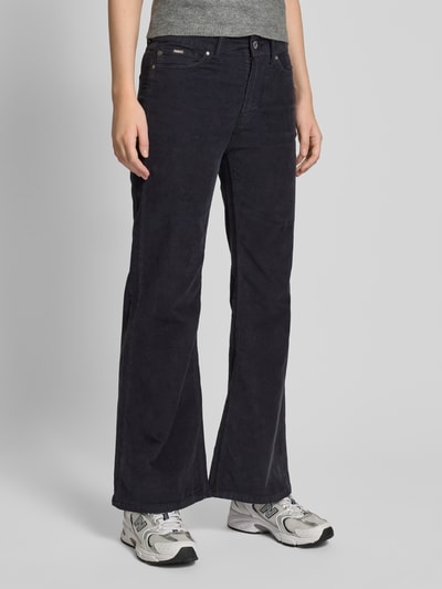 Pepe Jeans Regular fit corduroy broek in 5-pocketmodel, model 'WILLA' Zwart - 4