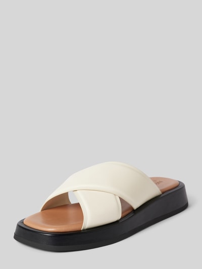 Newd Tamaris Leren slippers met label in reliëf Beige - 1