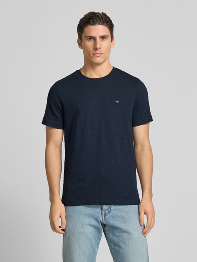 Tommy Hilfiger T-shirt met labelstitching Marineblauw - 3