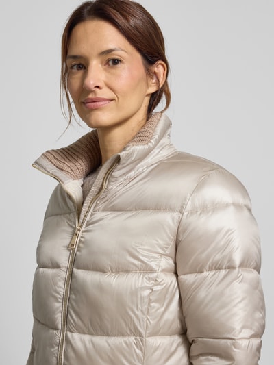 WHITE LABEL Gewatteerd jack met opstaande kraag Zilver - 3