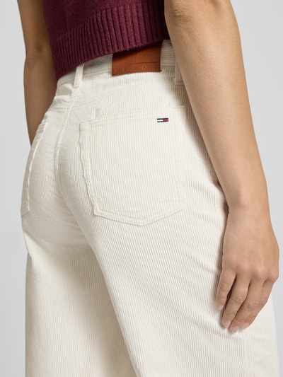 Tommy Jeans Wide Leg Cordhose aus reiner Baumwolle  Ecru 3