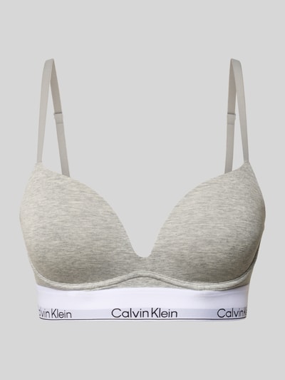 Calvin Klein Underwear Push-up-BH mit Label-Bund Hellgrau 1