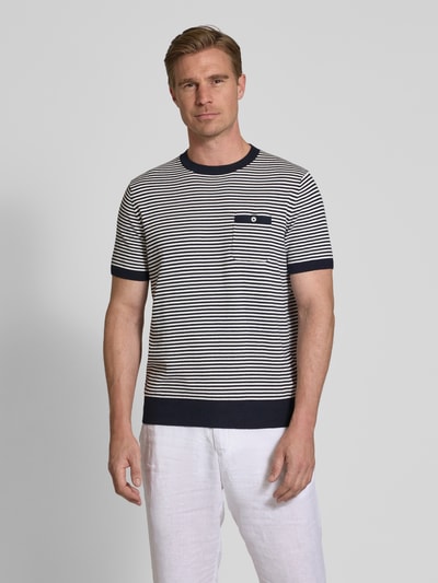 bugatti T-Shirt mit Brusttasche Marine 4