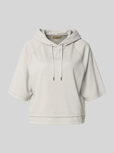 Produktfoto, Hoodie mit Viskose-Anteil im halbärmeligen-Design von Smith and Soul, beige, lockere Passform, glatte Textur, Kapuze, Raglanärmel