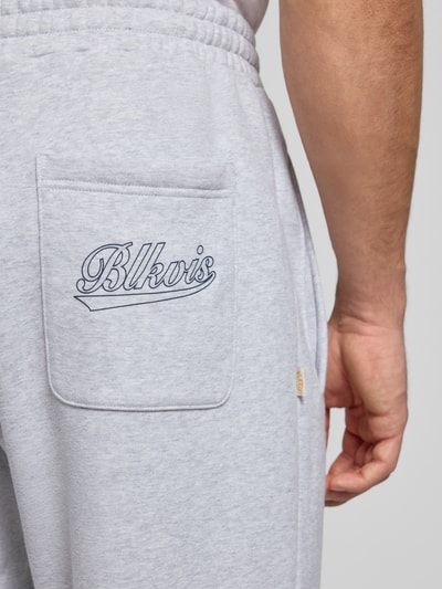 BLKVIS Regular Fit Sweatpants mit elastischem Bund Modell 'Source' Hellgrau Melange 3