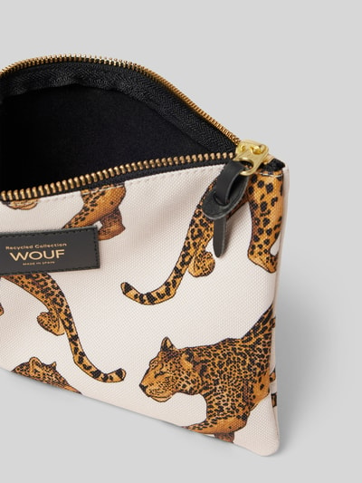 WOUF Make-uptasje in zandkleur in all-over look, model 'THE LEOPARD' Zand - 3