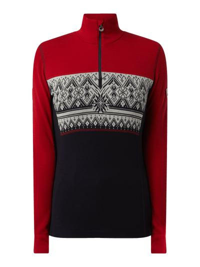 Dale of Norway Bluza z kołnierzem z wełny merino model ‘Moritz’ Granatowy 2