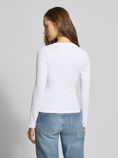 Guess Jeans Longsleeve mit Label-Stitching Weiss 5