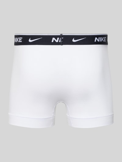 Productfoto, Trunks uit katoenmix model 'ESSENTIAL' van Nike met aansluitende fit en elastische logoband, wit met zwarte details