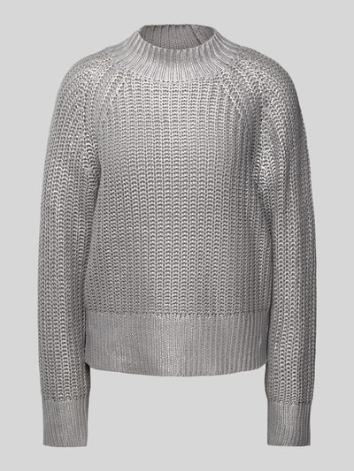 YAS Strickpullover mit gerippten Abschlüssen Modell 'MARISSI' Silber 1