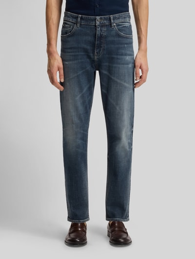 BOSS Straight Fit Jeans mit 5-Pocket-Design Modell 'C-OGDEN' Blau 4
