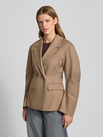 Gina Tricot Blazer mit Reverskragen Sand Melange 4