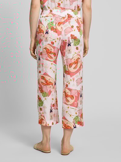 Marc Cain Wide fit stoffen broek met elastische band Koraal - 5