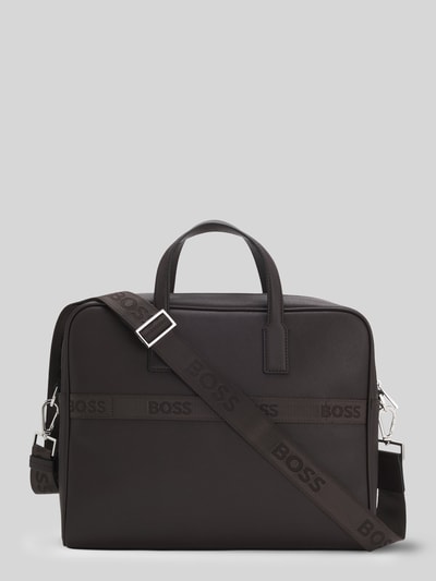 BOSS Laptoptasche aus regeneriertem Leder Modell 'ZAIR' Dunkelbraun 4