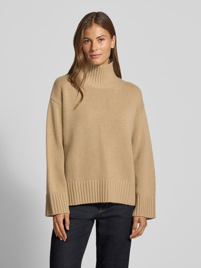 Barbour Loose Fit Pullover aus Woll-Kaschmir-Mix Modell 'WOODHOUSE' Beige 4