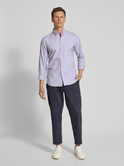 BOSS Orange Regular Fit Freizeithemd mit Button-Down-Kragen Modell 'Rickert' Flieder 1