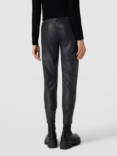 Raffaello Rossi Joggingbroek in leerlook, model 'CANDY' Zwart - 5